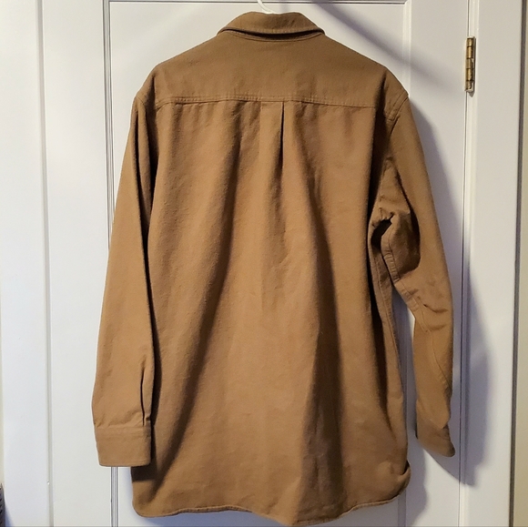 LL Bean brown button-up shirt - feels like Wool - thick material - Large Tall - Picture 2 of 4